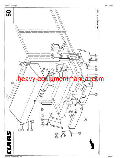 PDF Claas 5500 - 4500 S Quantum Self Loading Wagon Parts Manual
