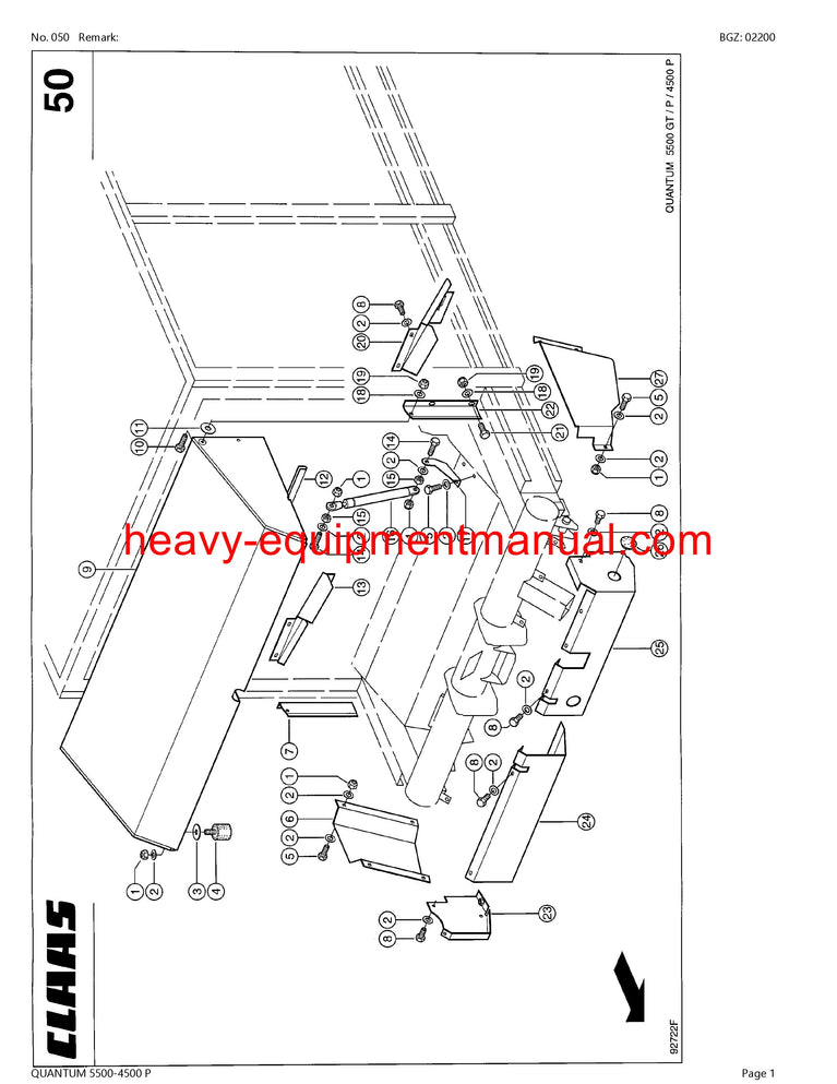 PDF Claas 5500 - 4500 P Quantum Self Loading Wagon Parts Manual