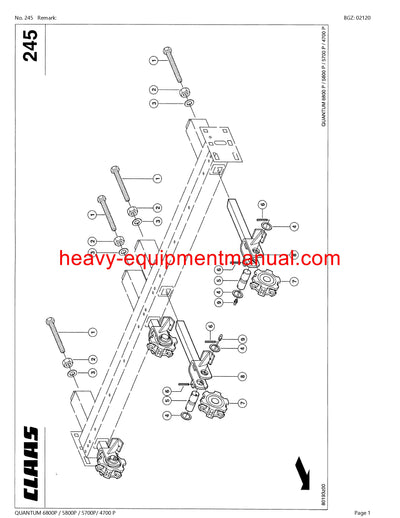 PDF Claas 6800P/ 5800P/ 5700P/ 4700 P Quantum Self Loading Wagon Parts Manual
