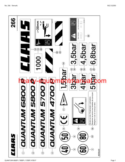 PDF Claas 6800P/ 5800P/ 5700P/ 4700 P Quantum Self Loading Wagon Parts Manual