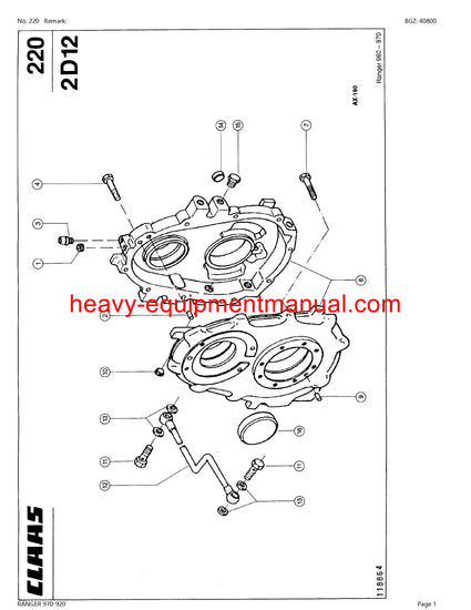 PDF Claas 970 - 920 Ranger Telehandler Parts Manual PDF Claas 970 - 920 Ranger Telehandler Parts Manual