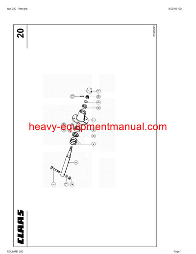 PDF Claas 260 Rollant Baler Parts Manual