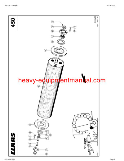 PDF Claas 260 Rollant Baler Parts Manual