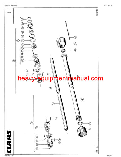 PDF Claas 34 Rollant Baler Parts Manual