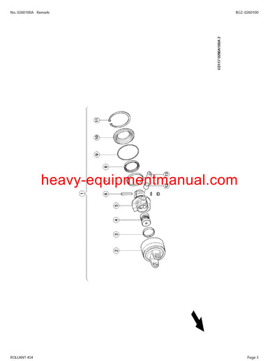 CLAAS ROLLANT 454 BALER PARTS CATALOG MANUAL SN 76800011-76809999