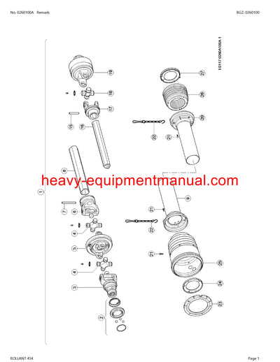 PDF Claas 454 Rollant Baler Parts Manual