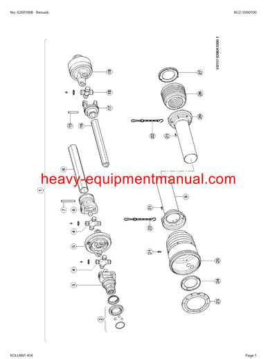PDF Claas 454 Rollant Baler Parts Manual