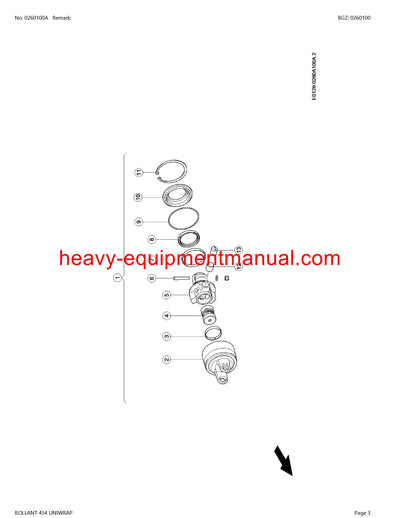 CLAAS ROLLANT 454 UNIWRAP BALER PARTS CATALOG MANUAL SN 76900011-76909999