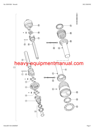 PDF Claas 454 Rollant Uniwrap Baler Parts Manual