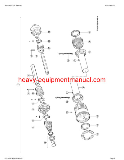 PDF Claas 454 Rollant Uniwrap Baler Parts Manual