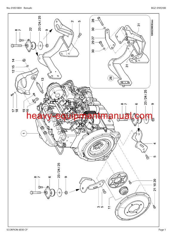 CLAAS SCORPION 6030CP TELEHANDLER PARTS CATALOG MANUAL SN 408010001-408019999