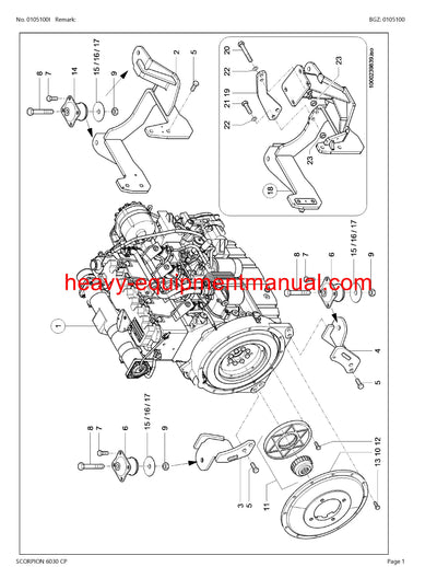 CLAAS SCORPION 6030CP TELEHANDLER PARTS CATALOG MANUAL SN 408010001-408019999