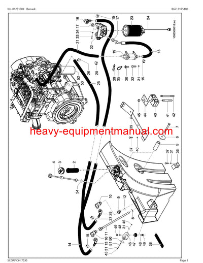 CLAAS SCORPION 7030 TELEHANDLER PARTS CATALOG MANUAL SN 415030001-415039999