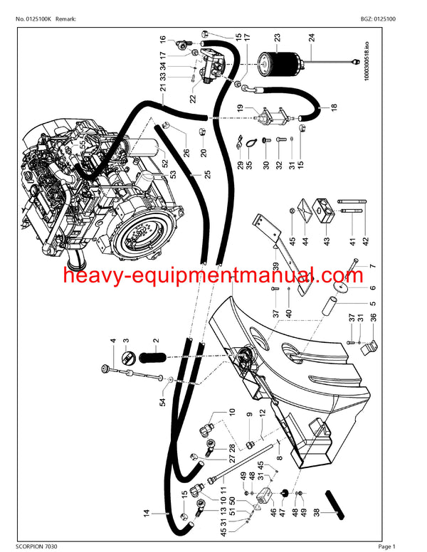 CLAAS SCORPION 7030 TELEHANDLER PARTS CATALOG MANUAL SN 401010001-401019999