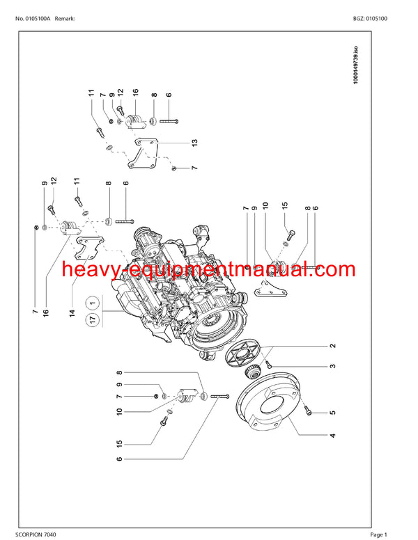 CLAAS SCORPION 7040 TELEHANDLER PARTS CATALOG MANUAL SN 402030001-402039999