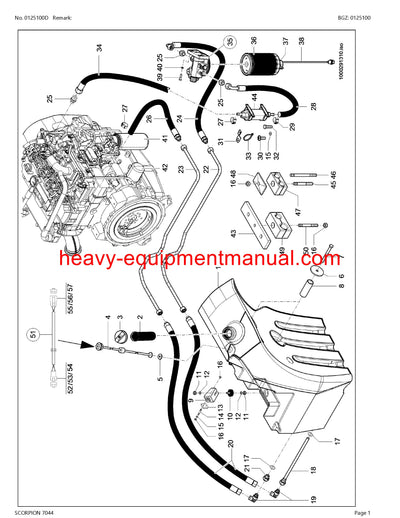 CLAAS SCORPION 7044 TELEHANDLER PARTS CATALOG MANUAL SN 416010001-416019999