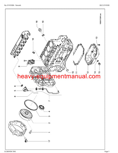 CLAAS SCORPION 7045 TELEHANDLER PARTS CATALOG MANUAL SN 403030001-403039999