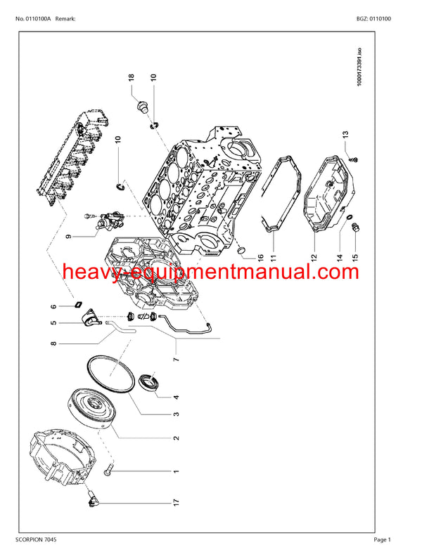 CLAAS SCORPION 7045 TELEHANDLER PARTS CATALOG MANUAL SN 403030001-403039999