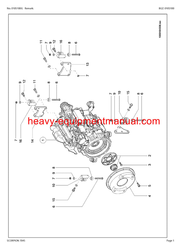 CLAAS SCORPION 7045 TELEHANDLER PARTS CATALOG MANUAL SN 403030001-403039999