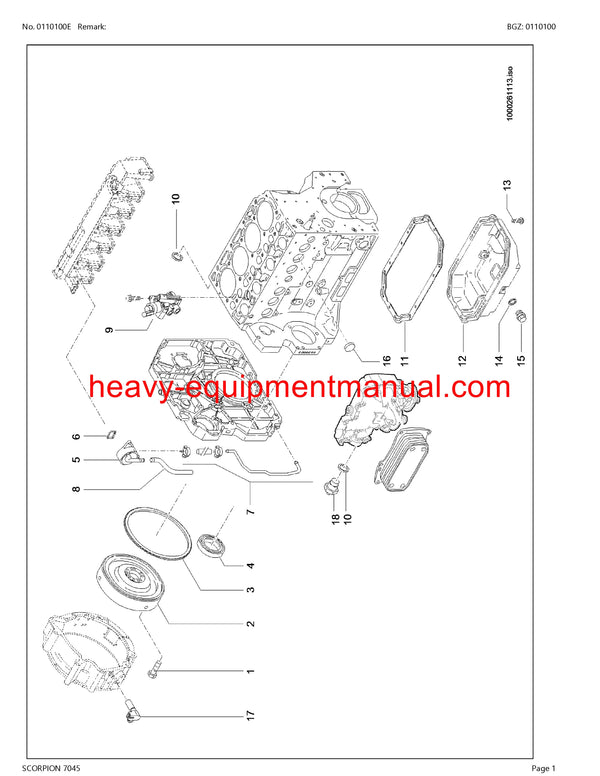 CLAAS SCORPION 7045 TELEHANDLER PARTS CATALOG MANUAL SN 403030001-403039999
