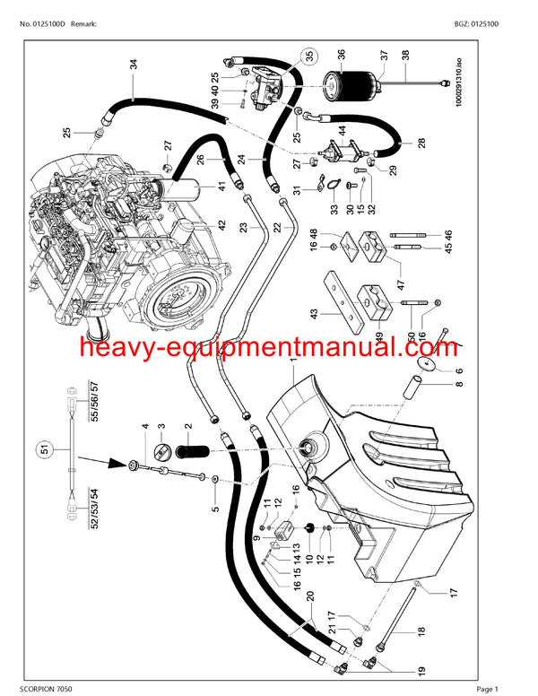 CLAAS SCORPION 7050 TELEHANDLER PARTS CATALOG MANUAL SN 416070001-416079999
