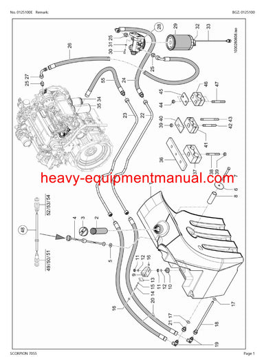 CLAAS SCORPION 7055 TELEHANDLER PARTS CATALOG MANUAL SN 416030001-416039999