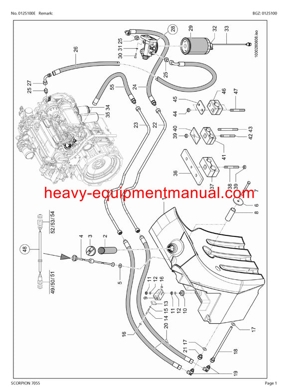 CLAAS SCORPION 7055 TELEHANDLER PARTS CATALOG MANUAL SN 416030001-416039999