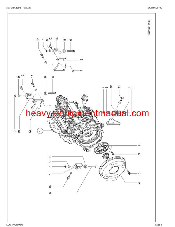 CLAAS SCORPION 9040 TELEHANDLER PARTS CATALOG MANUAL SN 404010001-404019999