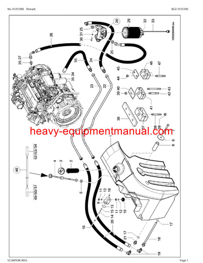 CLAAS SCORPION 9055 TELEHANDLER PARTS CATALOG MANUAL SN 416050001-416059999