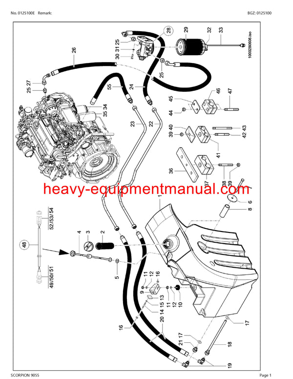 CLAAS SCORPION 9055 TELEHANDLER PARTS CATALOG MANUAL SN 416050001-416059999