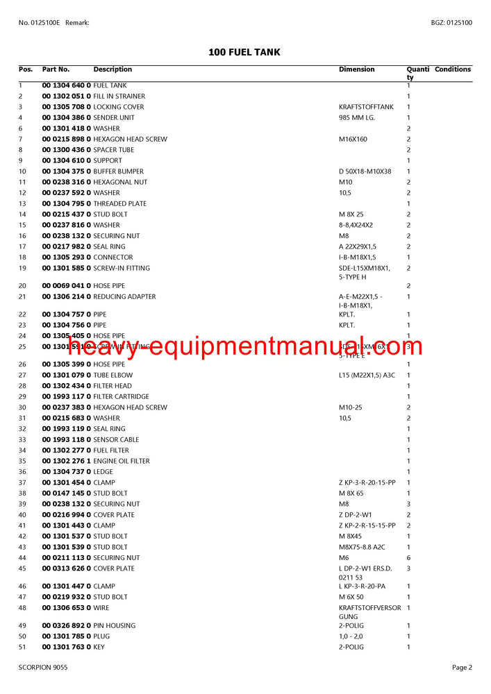 PDF Claas 9055 Scorpion Telehandler Parts Manual
