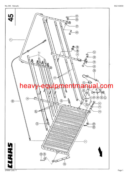 PDF Claas 230 T Sprint Self Loading Wagon Parts Manual PDF Claas 230 T Sprint Self Loading Wagon Parts Manual