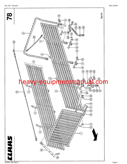 PDF Claas 440 - 260 K Sprint Self Loading Wagon Parts Manual PDF Claas 440 - 260 K Sprint Self Loading Wagon Parts Manual