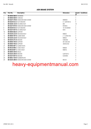 PDF Claas 445 - 335 S Sprint Self Loading Wagon Parts Manual PDF Claas 445 - 335 S Sprint Self Loading Wagon Parts Manual