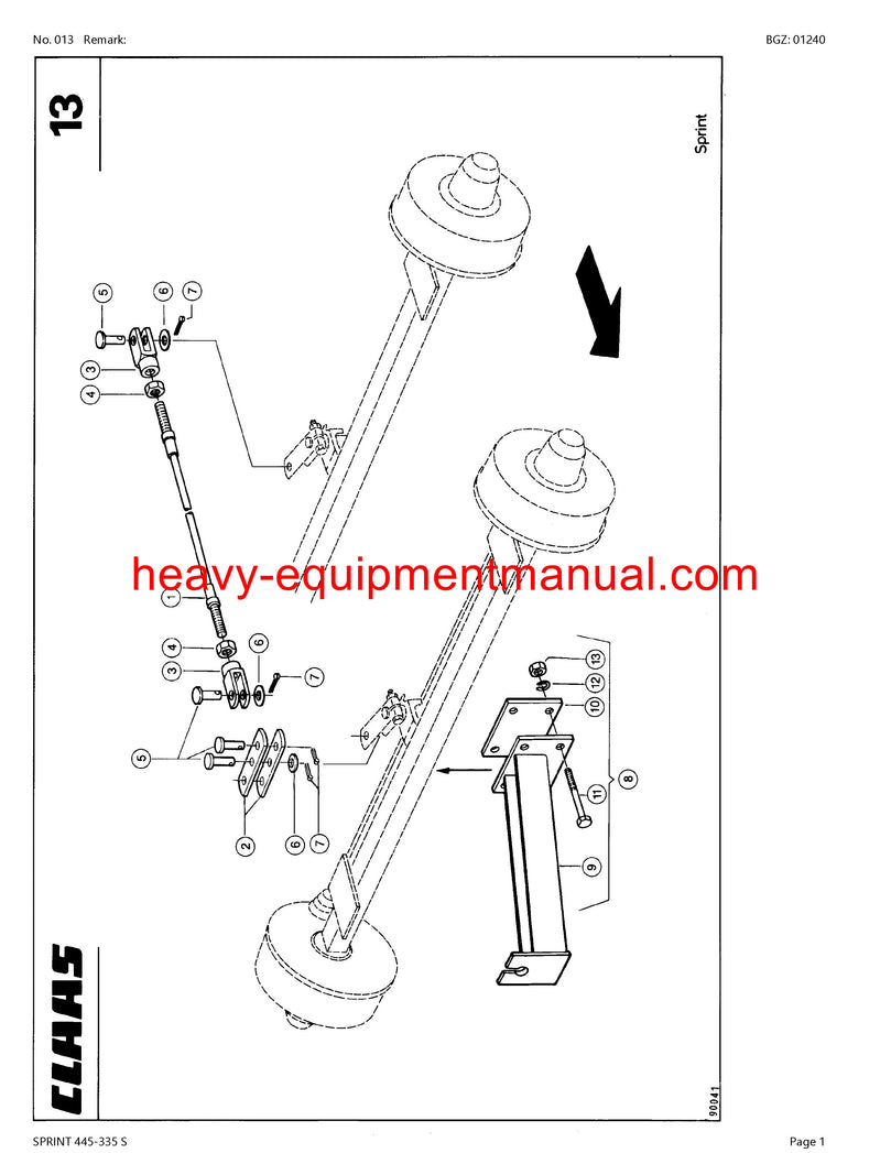 PDF Claas 445 - 335 S Sprint Self Loading Wagon Parts Manual PDF Claas 445 - 335 S Sprint Self Loading Wagon Parts Manual