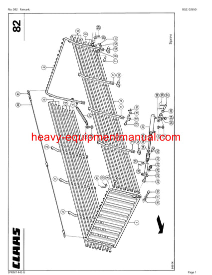 PDF Claas 445 U/K Sprint Self Loading Wagon Parts Manual PDF Claas 445 U/K Sprint Self Loading Wagon Parts Manual