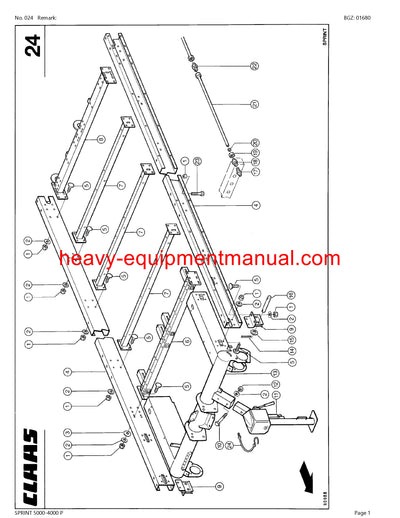 PDF Claas 5000 - 4000 P Sprint Self Loading Wagon Parts Manual