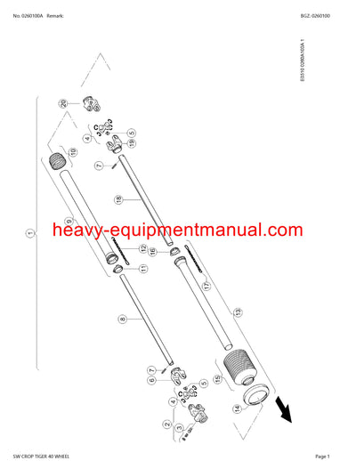 CLAAS SW CROP TIGER 40 WHEEL CUTTERBAR PARTS MANUAL