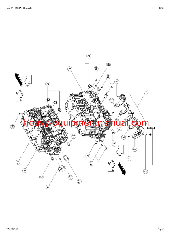 CLAAS TALOS 100 TRACTOR PARTS CATALOG MANUAL (SN: 2174011926-2174099999)