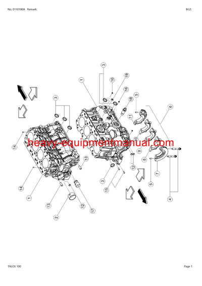 CLAAS TALOS 100 TRACTOR PARTS CATALOG MANUAL (SN: 2174010000-2174011925)