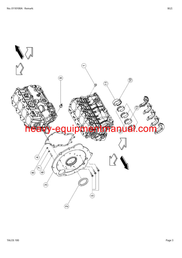 CLAAS TALOS 100 TRACTOR PARTS CATALOG MANUAL (SN: 2173010447-2173099999)