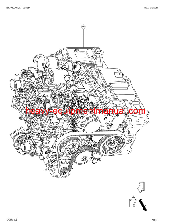 CLAAS TALOS 200 TRACTOR PARTS CATALOG MANUAL (SN: 2189010841-2189019999)