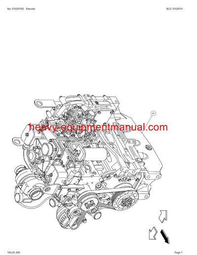 CLAAS TALOS 200 TRACTOR PARTS CATALOG MANUAL (SN: 2192010427-2192019999)