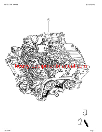 CLAAS TALOS 200 TRACTOR PARTS CATALOG MANUAL (SN: 2216010680-2216019999)