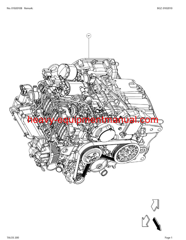CLAAS TALOS 200 TRACTOR PARTS CATALOG MANUAL (SN: 2189010001-2192010426)