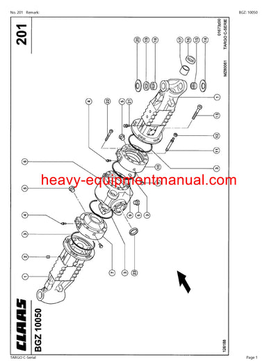 CLAAS TARGO C-Serial TELEHANDLER PARTS CATALOG MANUAL