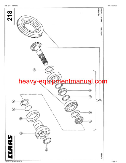 PDF Claas C50 - 40 Serial Ii Targo Telehandler Parts Manual PDF Claas C50 - 40 Serial Ii Targo Telehandler Parts Manual