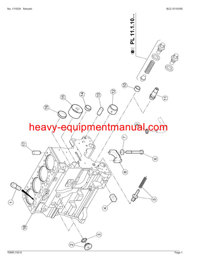 CLAAS TEMIS 550 X TRACTOR PARTS CATALOG MANUAL SN CT3910001 - CT3910858