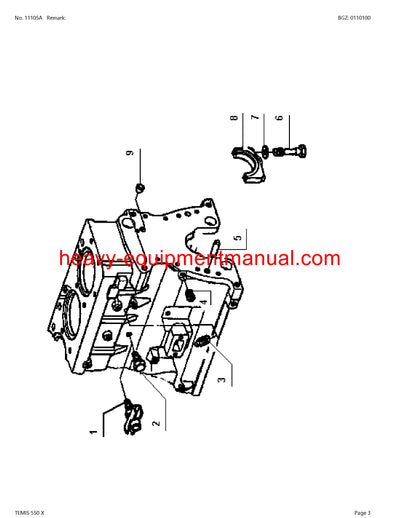 CLAAS TEMIS 550 X TRACTOR PARTS CATALOG MANUAL SN CT3910001 - CT3910858