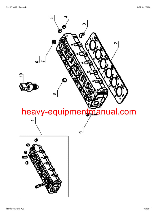 PDF Claas 650 - 610 X/Z Temis Tractor Parts Manual